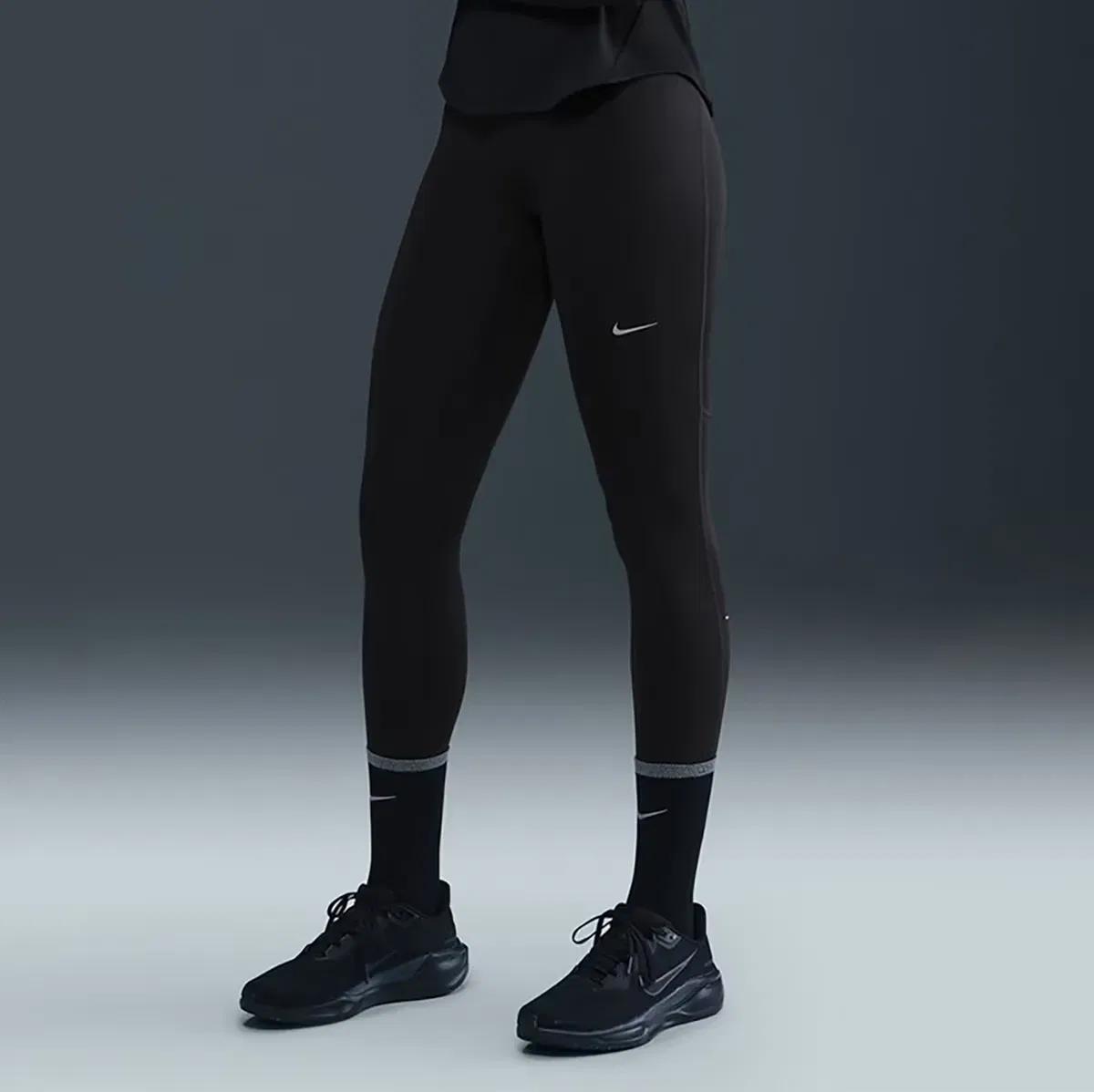 Женские леггинсы для бега Nike Dri-FIT Tempo 7/8, Nike, Negro