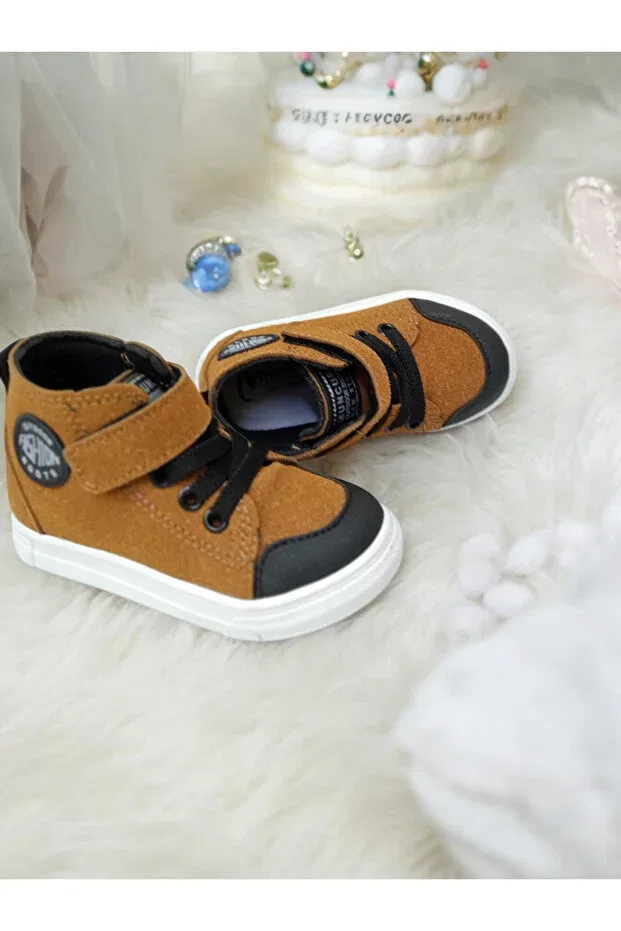 Детские ботинки для девочек с ортопедической стелькой Patik Bebe, Taba — фото 4