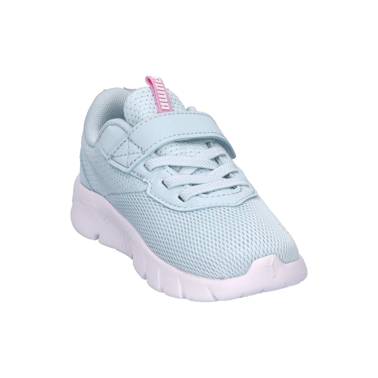 Детские кроссовки с эластичным шнурком Puma FlexFocus Modern AC, Цвет Hellblau / Rosa — фото 2
