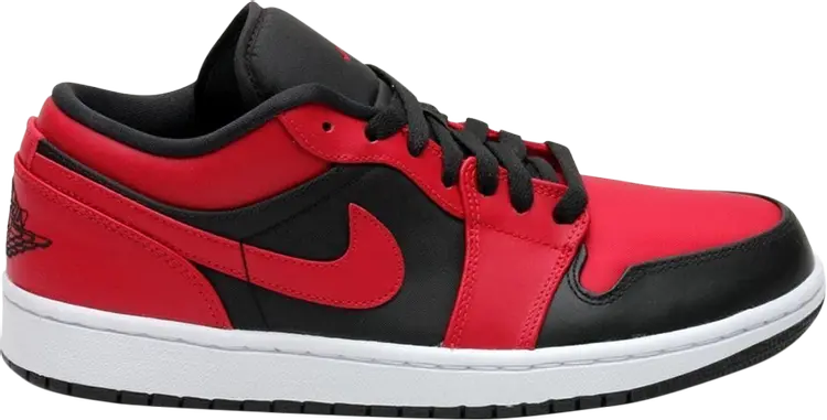 

Кроссовки Air Jordan 1 Retro Low Bred, черно-красный, Черный, Кроссовки Air Jordan 1 Retro Low Bred, черно-красный