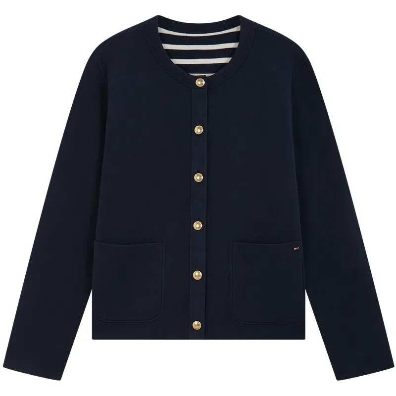 Женский кардиган на пуговицах с полосатым принтом Tommy Hilfiger, Navy Blue/Navy Blue White Stripes
