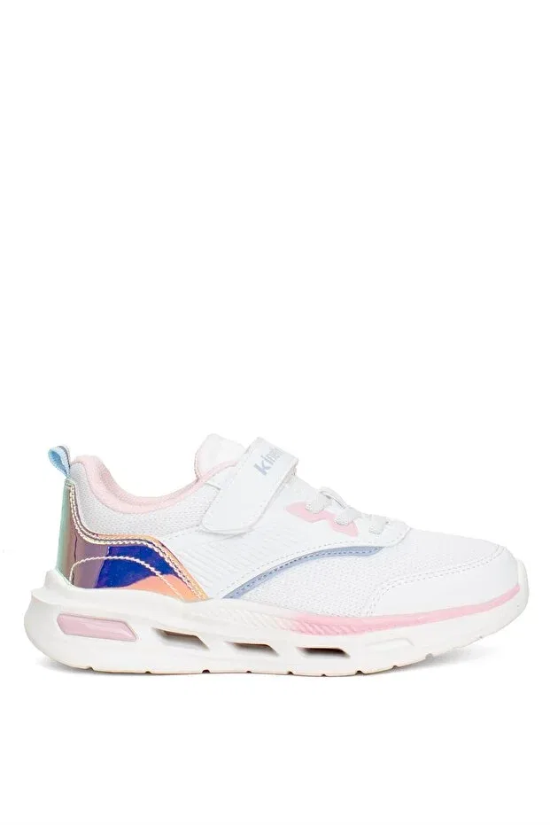 Детские кроссовки для девочек текстильные Kinetix, White - Pink