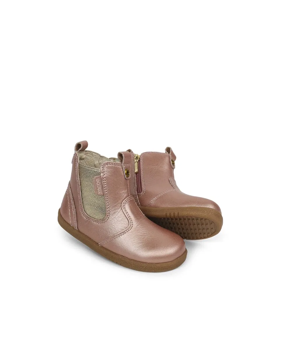 Детские ботинки для мальчиков замшевые Bobux I-Walk Jodhpur, Pink Gold — фото 2
