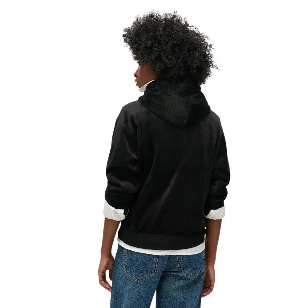 Женское худи из велюра Country Club Superdry, Schwarz — фото 4