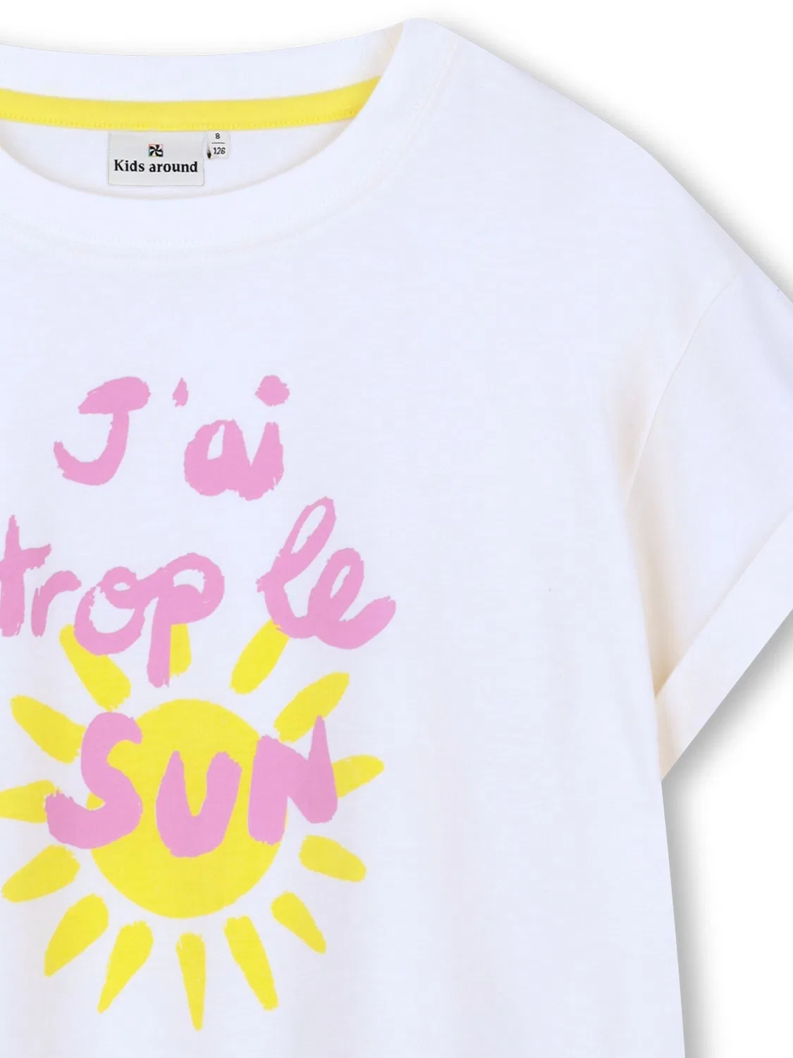 Футболка с принтом Kids Around White Sun Slogan, белый — фото 3