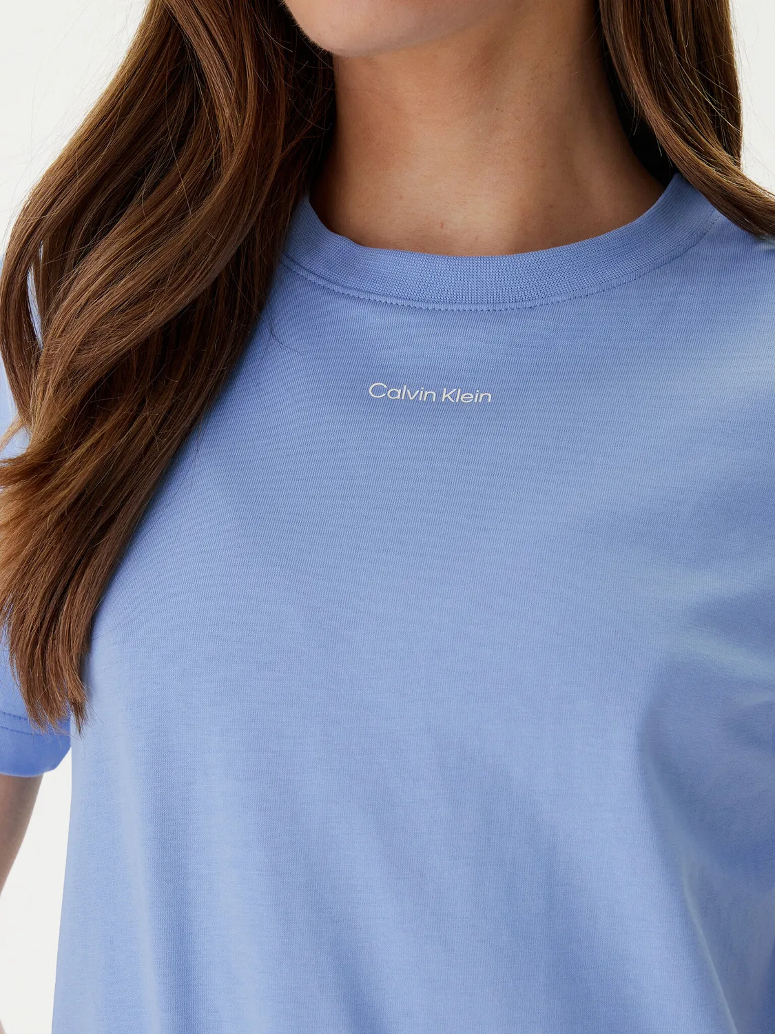 Женская футболка стандартного кроя Classic Logo Calvin Klein, синий — фото 4