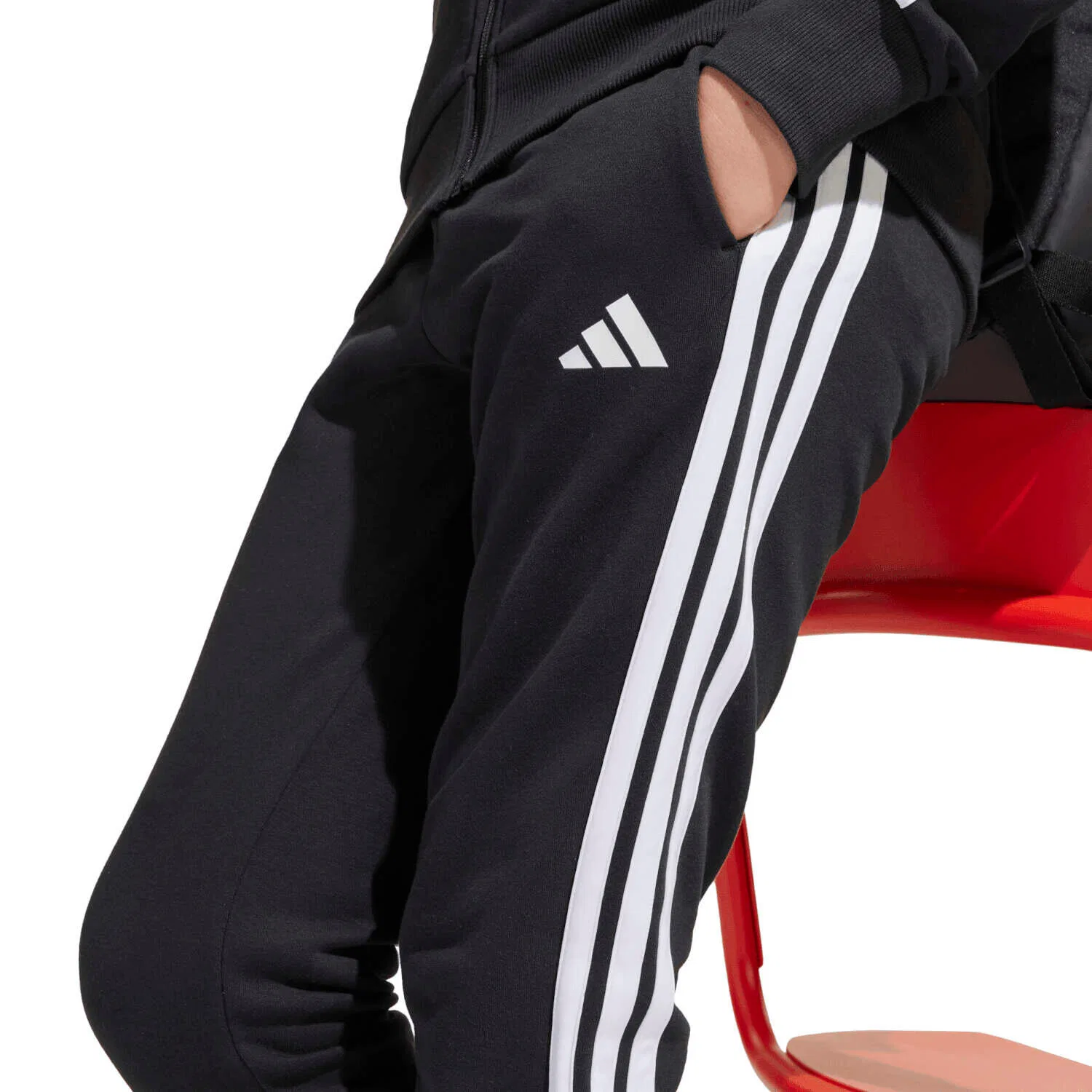 Детский спортивный костюм с тремя полосками Seasonal Essentials Tiberio 3-Streifen adidas, Schwarz — фото 3
