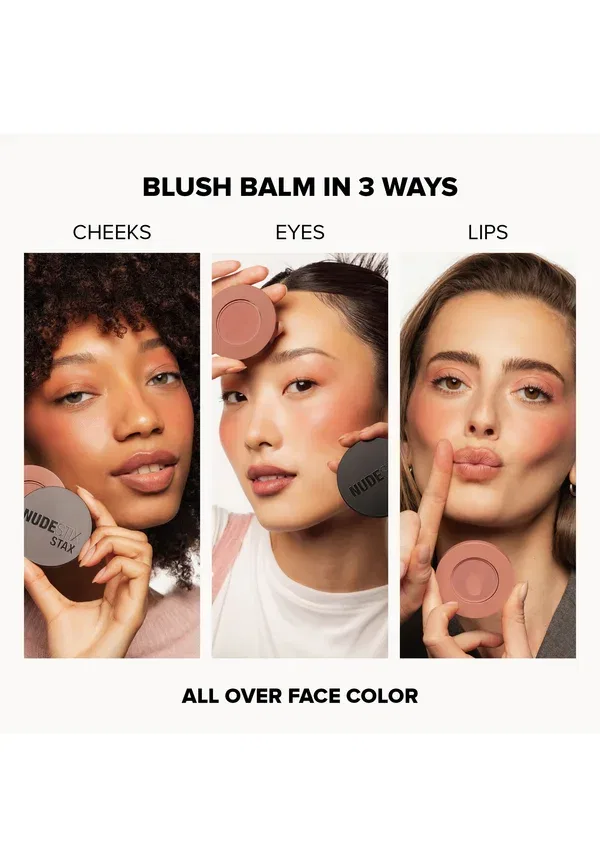 Бальзам для губ и щек, средней покрывистости, Stax all over color blush balm, Nudestix, Barely Nude, 2.5 г, цвет barely nude — фото 4