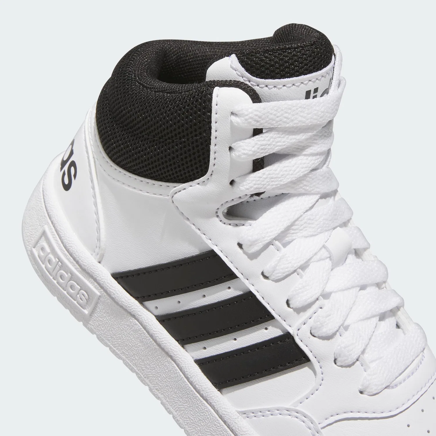 Детские кроссовки для мальчиков с баскетбольным стилем Hoops Adidas, Cloud White Core Black Core Black — фото 4