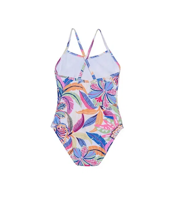 Детский купальник для девочек без рукавов Tropic Fun Criss Cross Back One Piece Gottex Kids, Multi-Tropic — фото 2