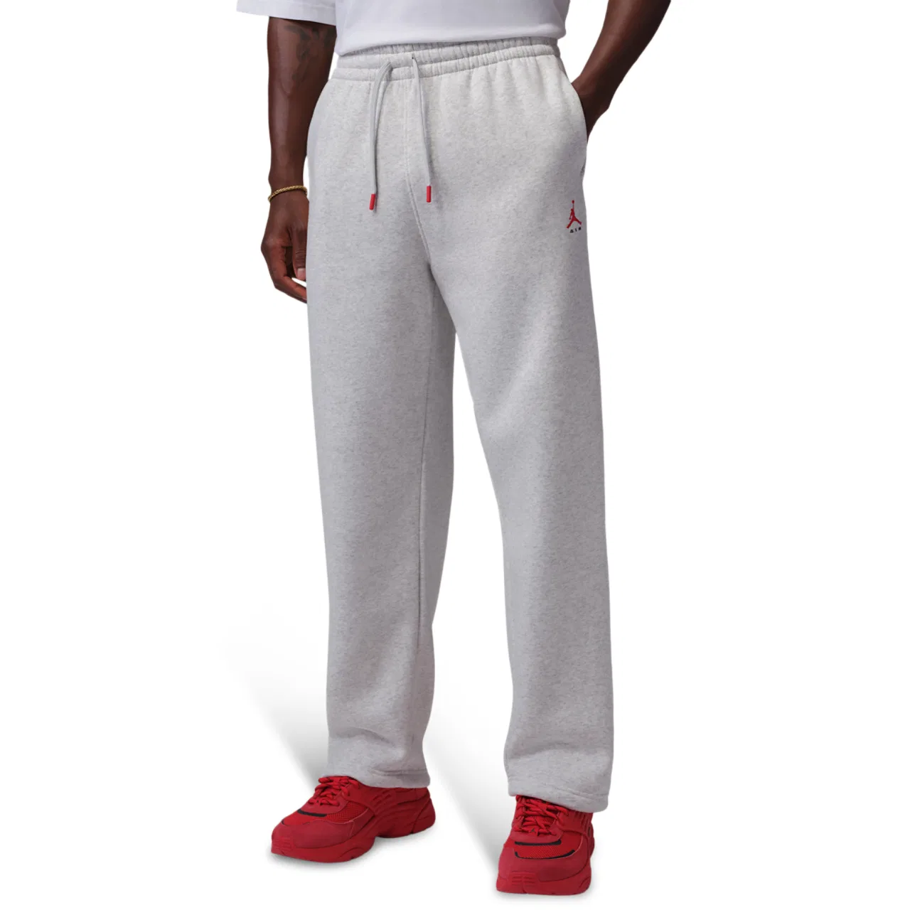 Мужские спортивные штаны из флиса с открытым низом Jordan Brooklyn Fleece Open Hem Pant, Jordan, Gray