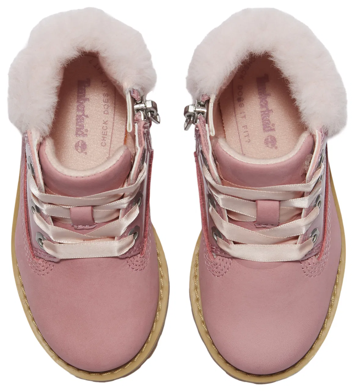 Детские ботинки для девочек с защитой от влаги Pokey Pine Fur Timberland, Pink — фото 4