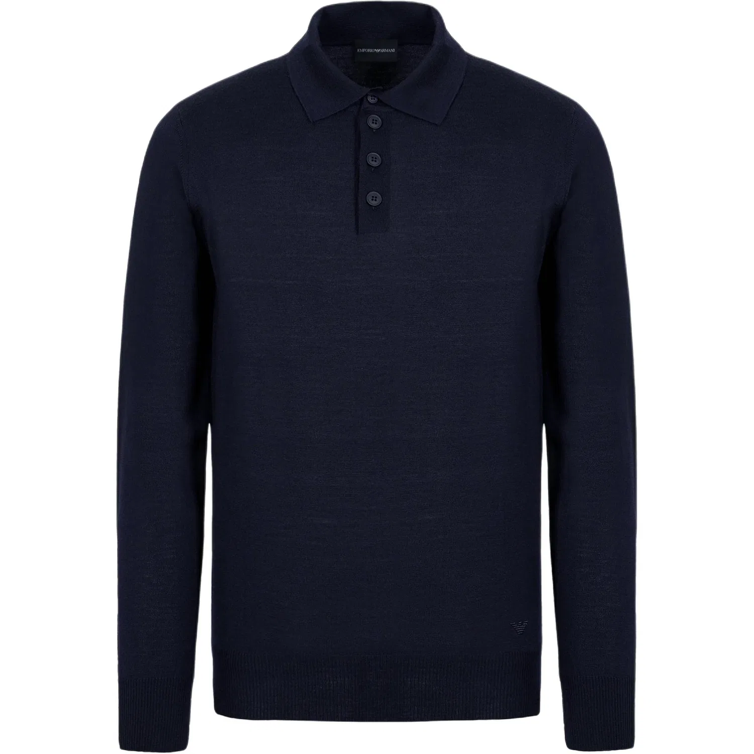 Мужское поло с длинным рукавом EMPORIO ARMANI, Navy Blue