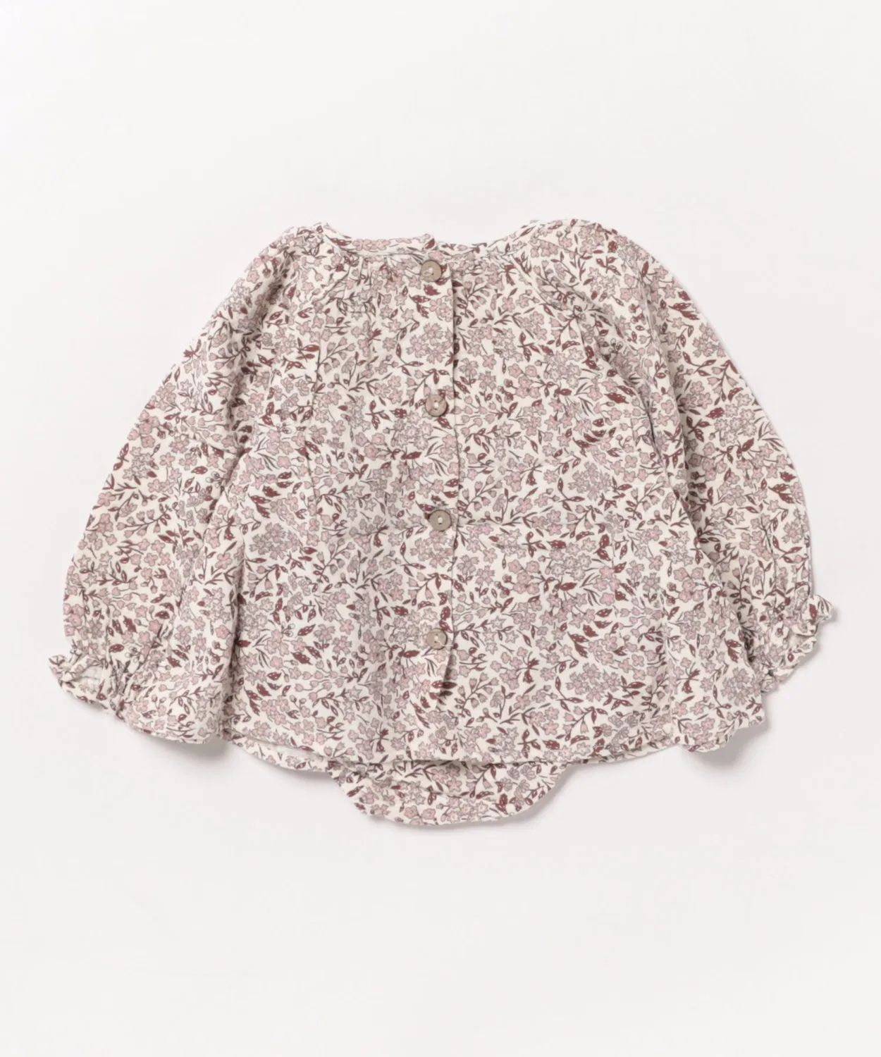 Детский комплект из топа с воротником-свитером и шорт Cici Set Mauve Ditsy Quincy Mae, Pink — фото 2