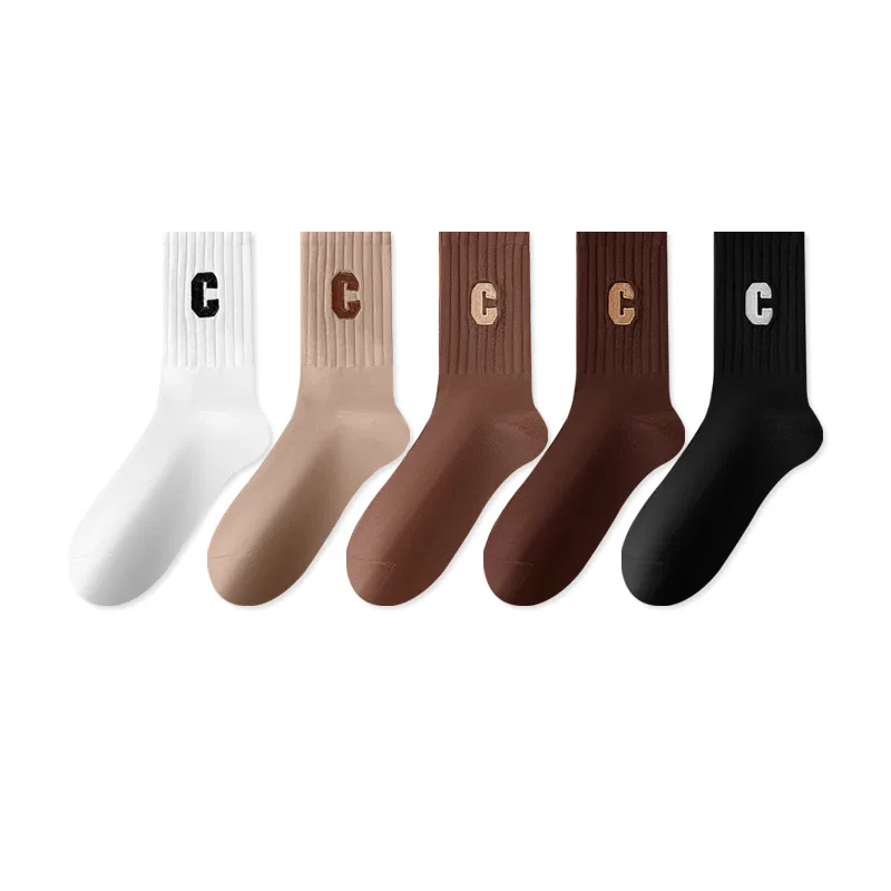 Детские гольфы MINISO, Цвет Black White Khaki Coffee Dark Brown