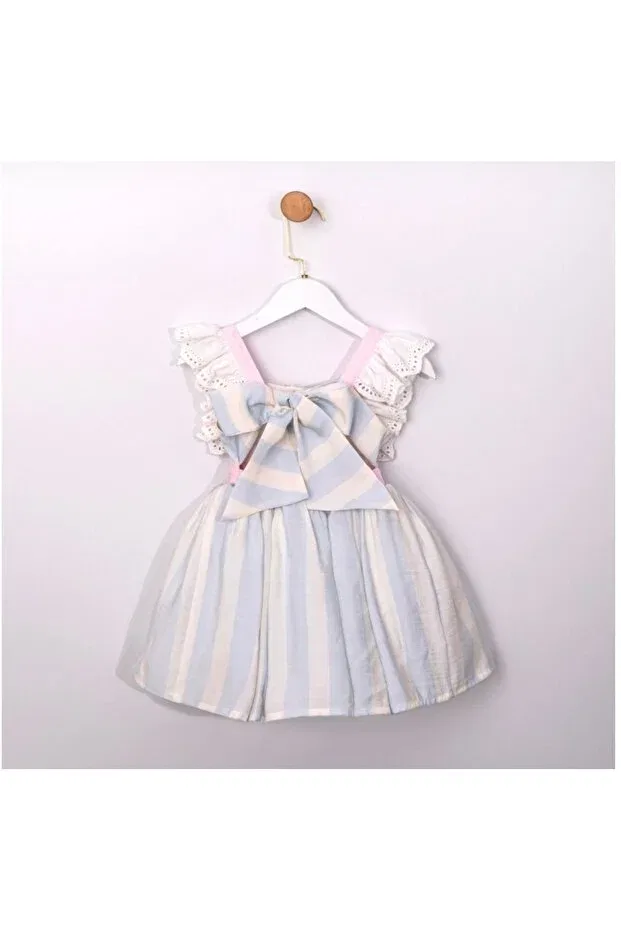Детское платье для девочек с воланами Fisto Alvadonna, White, Blue, Pink — фото 2