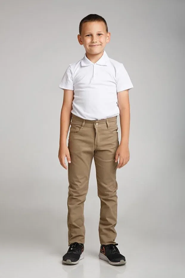 Детские брюки для девочек базовые Sports model Generic Brands, Beige