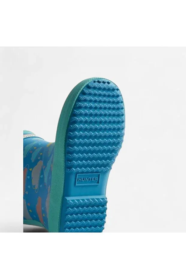Детские резиновые сапоги для девочек Rain Boots Hunter, Blue — фото 4