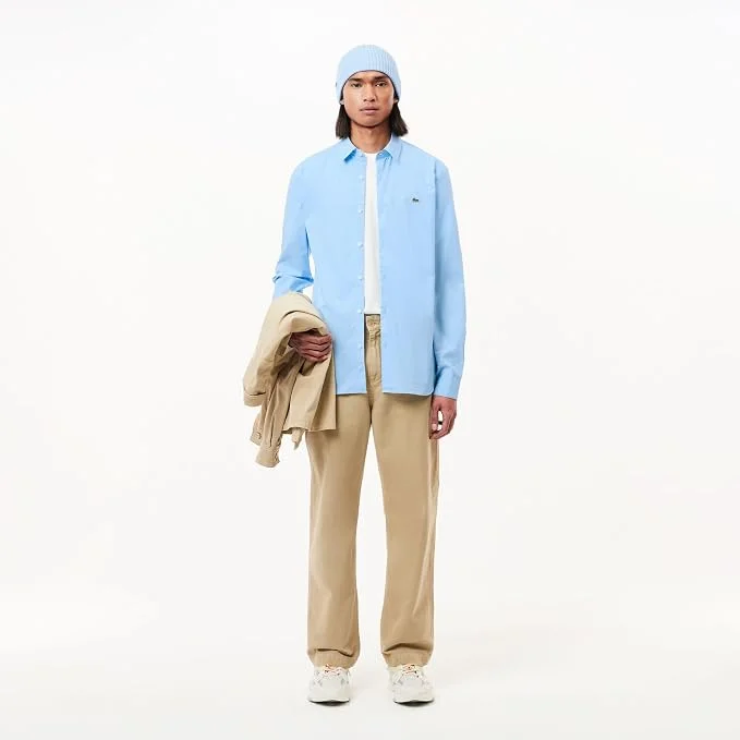 Мужская рубашка Laceston Slim Fit из стрейч-хлопкового поплина Lacoste, Overview — фото 4