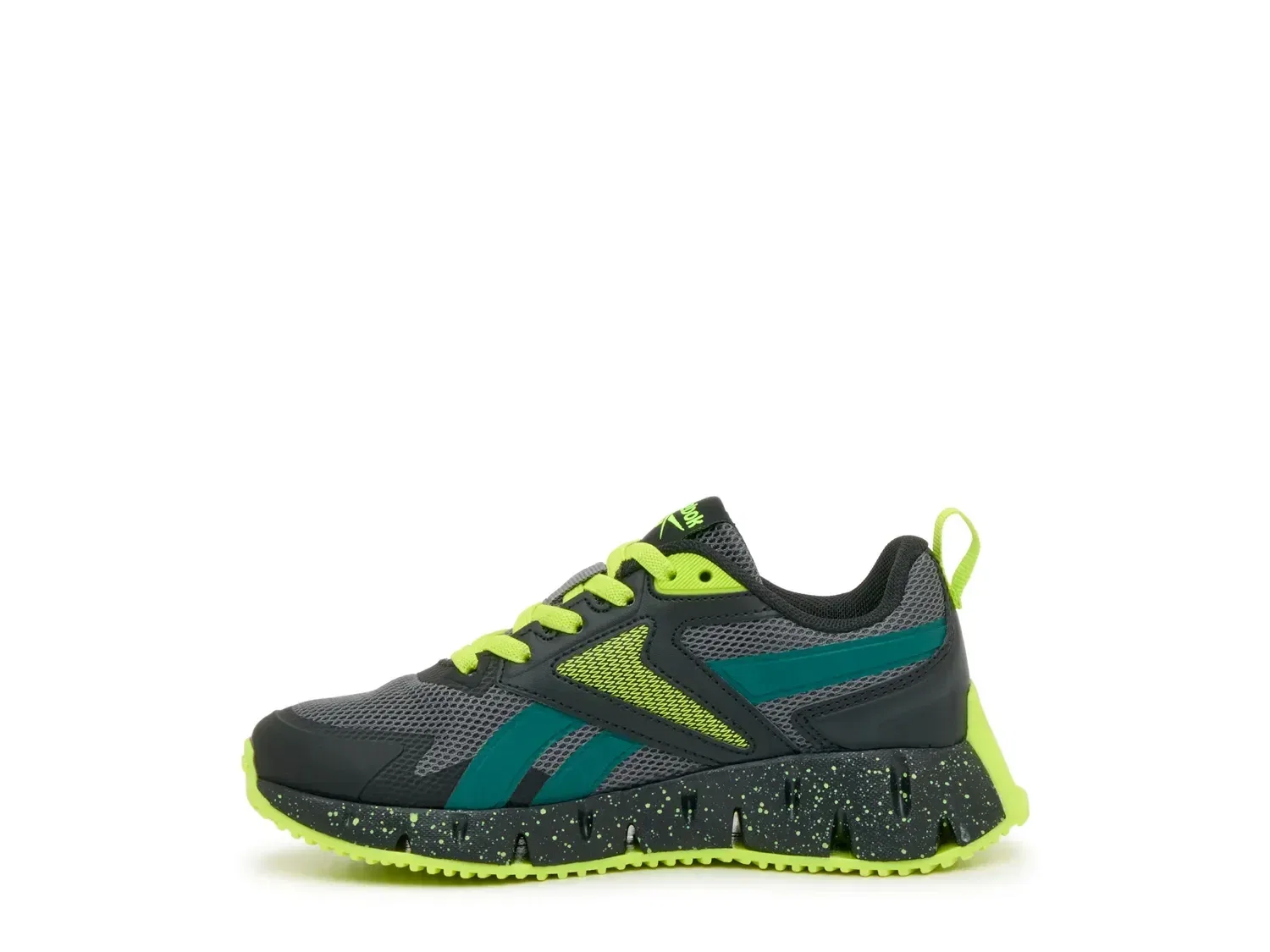 Кроссовки slip-on Zig Vector, детские, Reebok, черный/серый/зеленый — фото 3