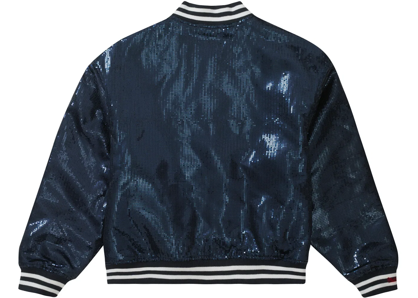 Мужская куртка-бомбер с пайетками Mitchell & Ness Supreme, Navy — фото 3