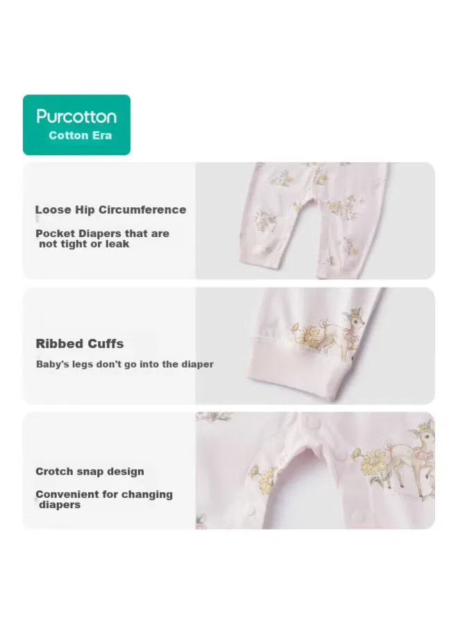 Боди-комбинезон двусторонний из хлопка для новорожденных Purcotton, синий — фото 4