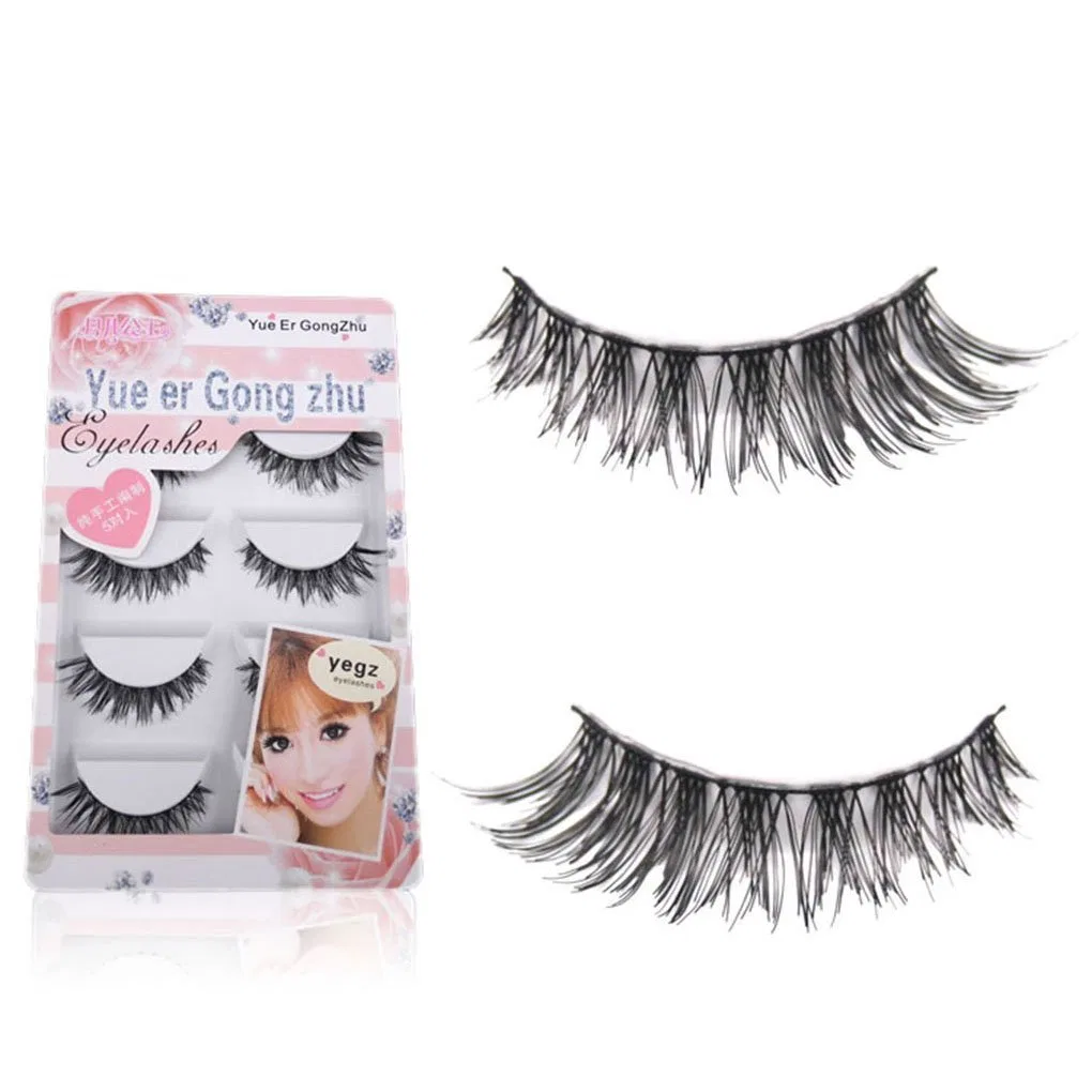Набор из 5 пар ресниц Handmade Natural Eyelashes, Cotton Infarction Cross, 3D Long Thick Generic