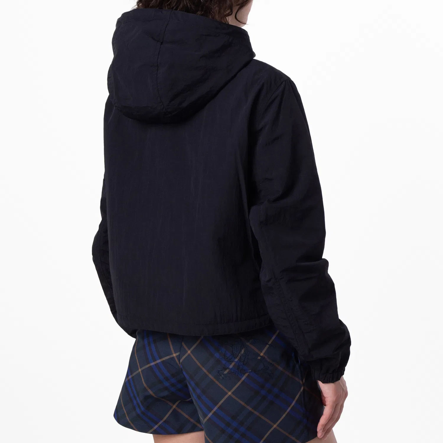 Куртка-парка женская с капюшоном Reversible Check EKD Hooded Jacket Burberry, Midnight Ip Check — фото 4