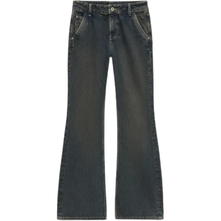 Женские джинсы с сине-серым цветом ZARA, Blue Gray