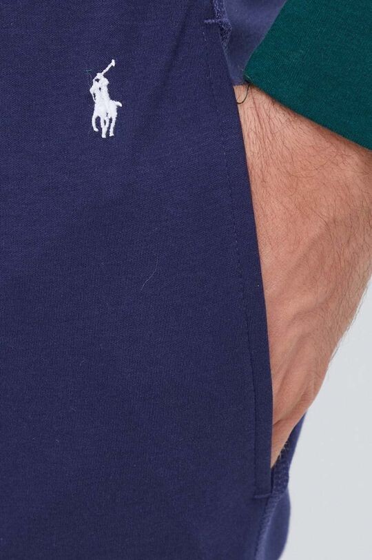 Хлопковые домашние брюки Polo Ralph Lauren, темно-синий — фото 4
