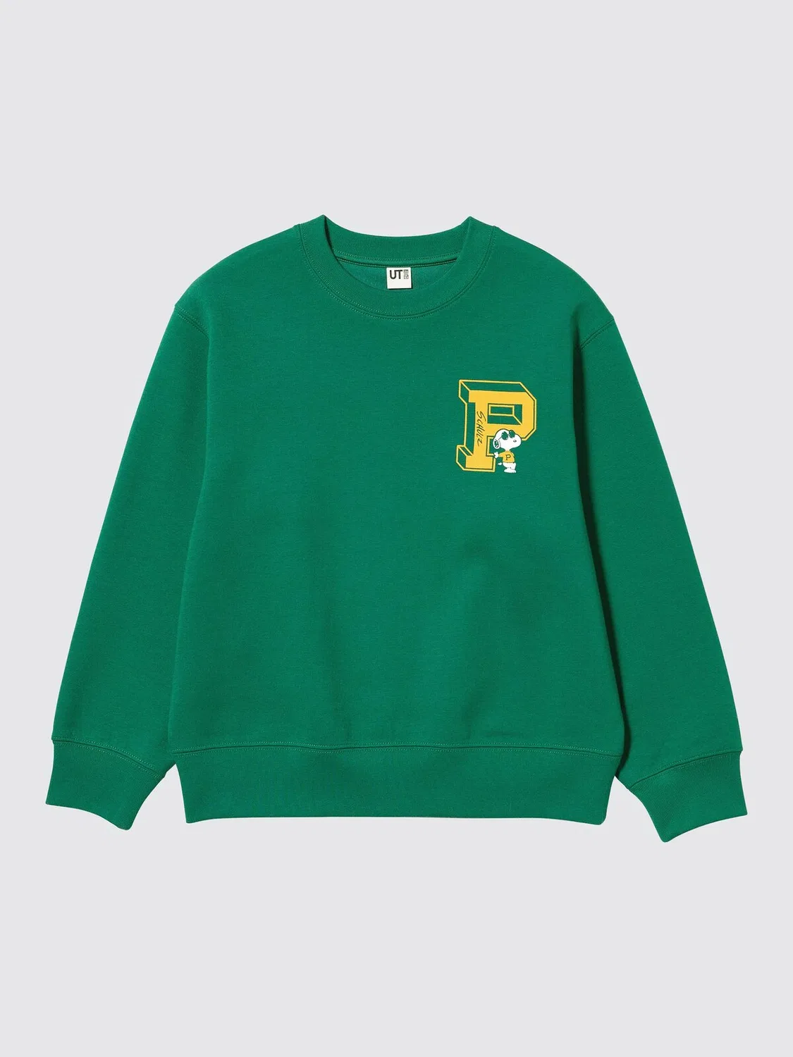 Толстовка Uniqlo Peanuts, повседневная, зеленый — фото 4