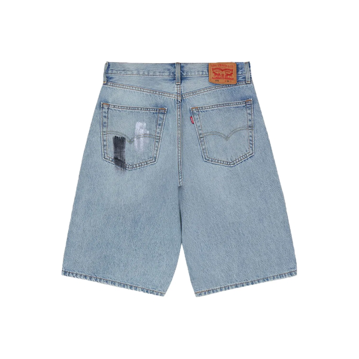 Мужские джинсовые шорты с модным принтом Levis, Light Blue — фото 3