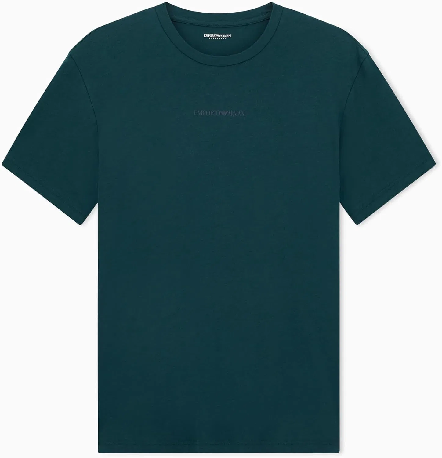Мужская облегающая футболка с логотипом Emporio Armani, Pine
