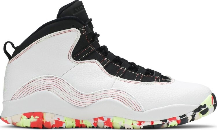 

Кроссовки Air Jordan 10 Retro SE GS Ember Glow, белый, Белый;серый, Кроссовки Air Jordan 10 Retro SE GS Ember Glow, белый