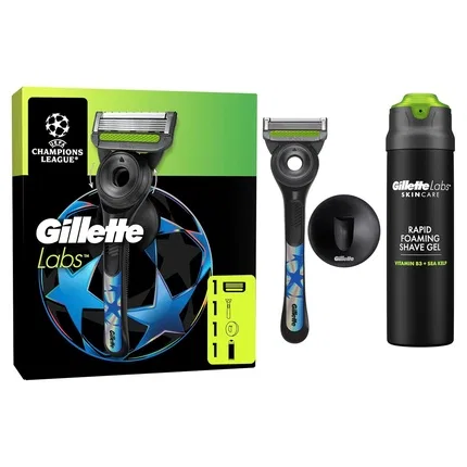 Набор для бритья Labs с бритвой, лезвием и подвеской для душа Gillette, Black