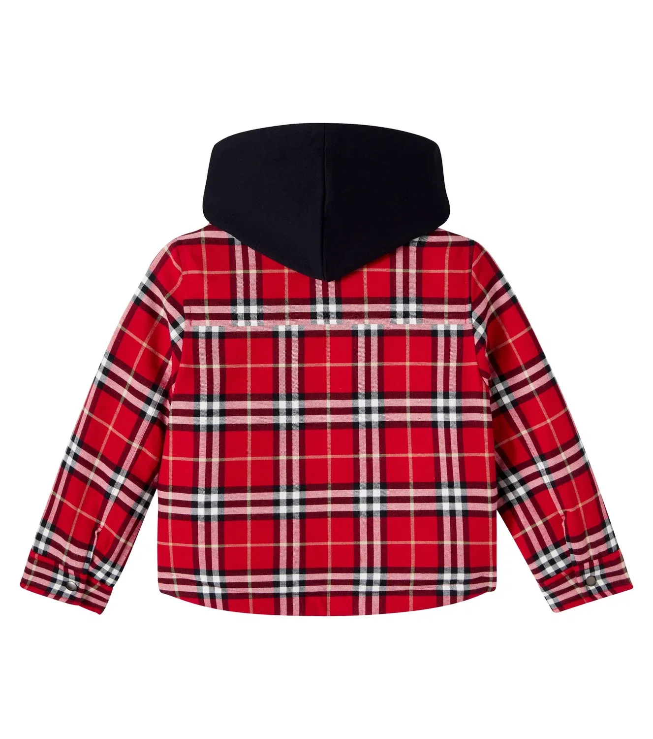 Легкая куртка с капюшоном, в клетку Burberry Kids, красный — фото 3