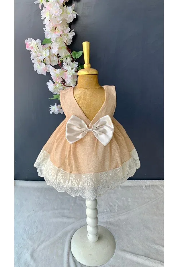 Детское платье для девочек без рукавов Petite Ponpon Baby, Yellow — фото 2