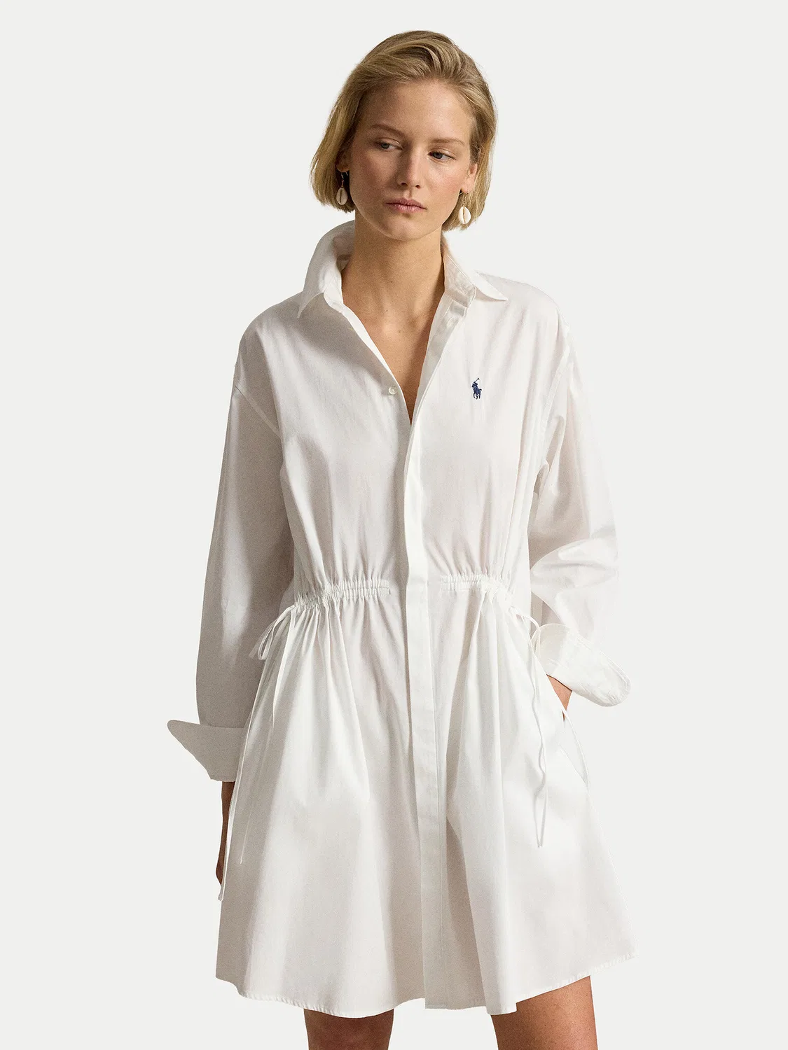 Женское платье-рубашка свободного кроя Polo Ralph Lauren, белый