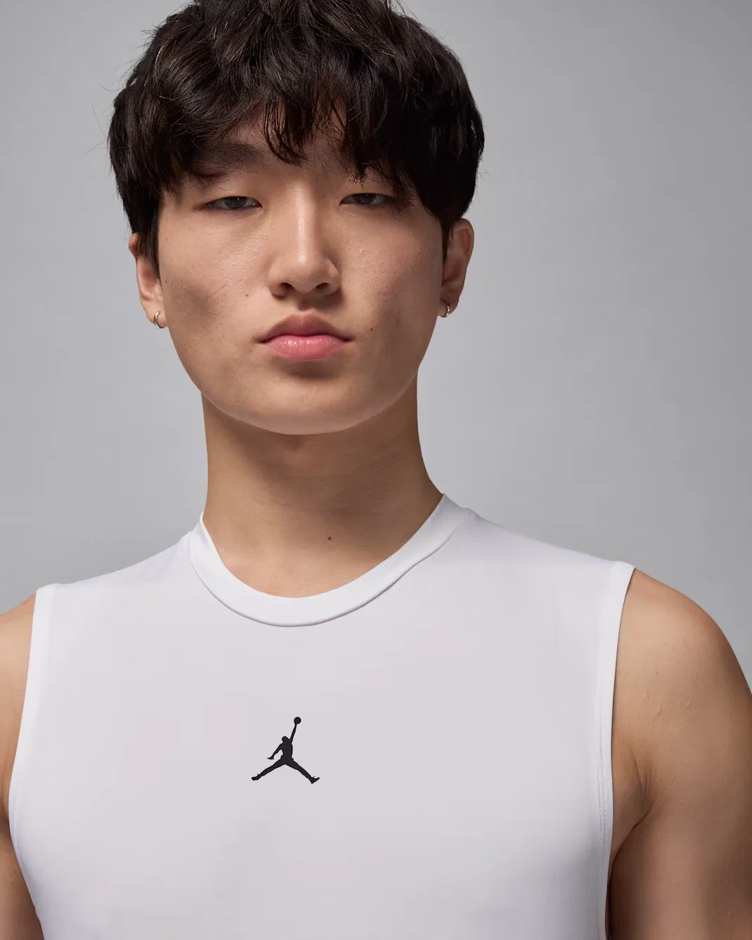 Мужская майка-безрукавка Dri-FIT Jordan Sport, White/Black — фото 3