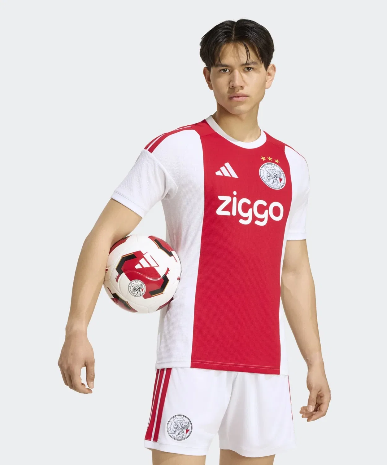 Мужская футболка с принтом Ajax Amsterdam 26/27 Home Jersey Adidas, White