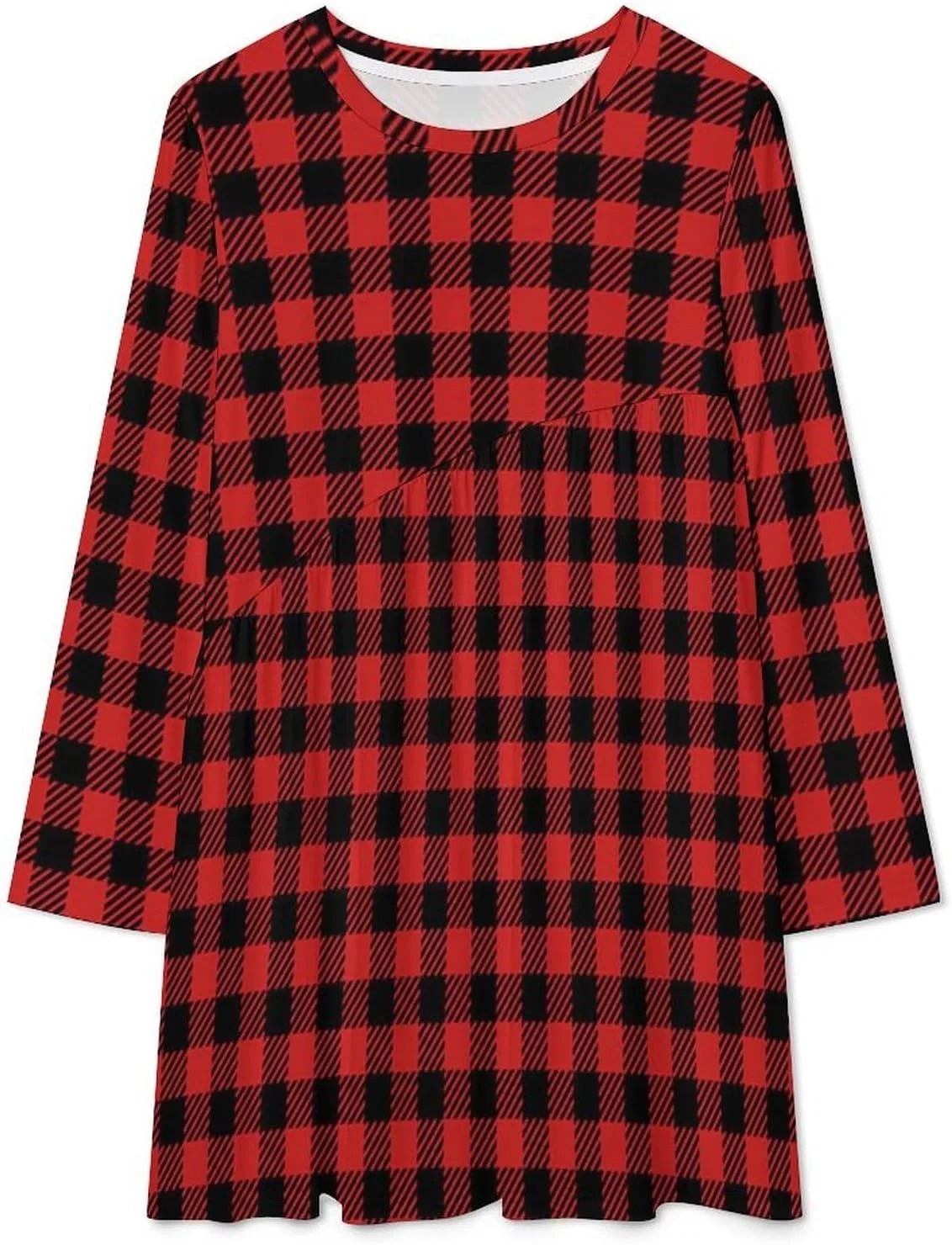 Женское платье-свитшот с клеткой Buffalo Plaid, Multicolor — фото 2
