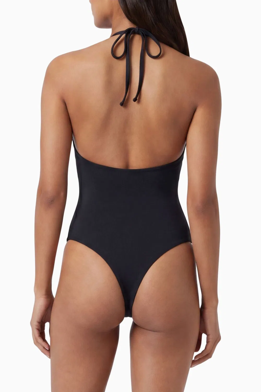 Купальник слитный с завязкой на шее Le Maillot Bastide Jacquemus, черный — фото 3
