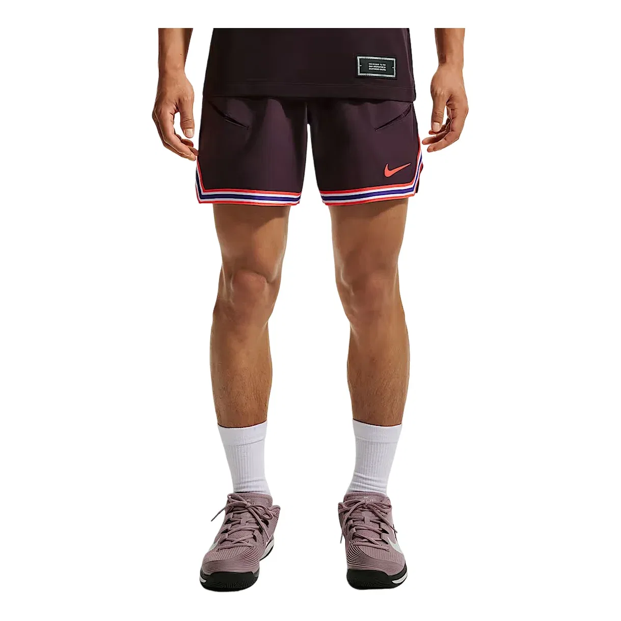 Мужские шорты Court Slam x Carlos Alcaraz Dri-FIT Shorts Asia Sizing 'Magenta Gray Bright Deep Red' Nike, Magenta Gray/Bright Deep Red
