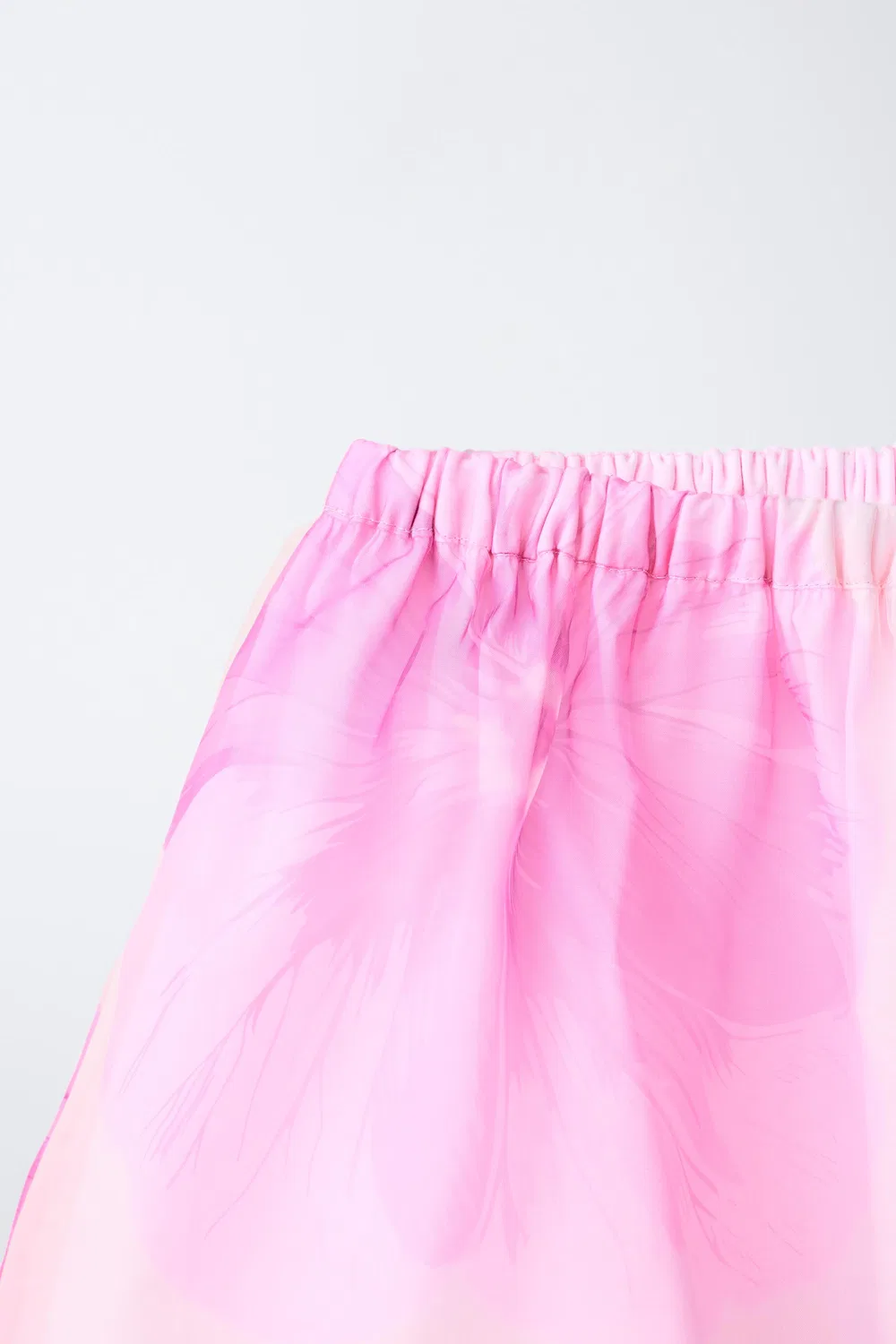 Юбка из органзы с цветочным узором ZARA, Pink — фото 3