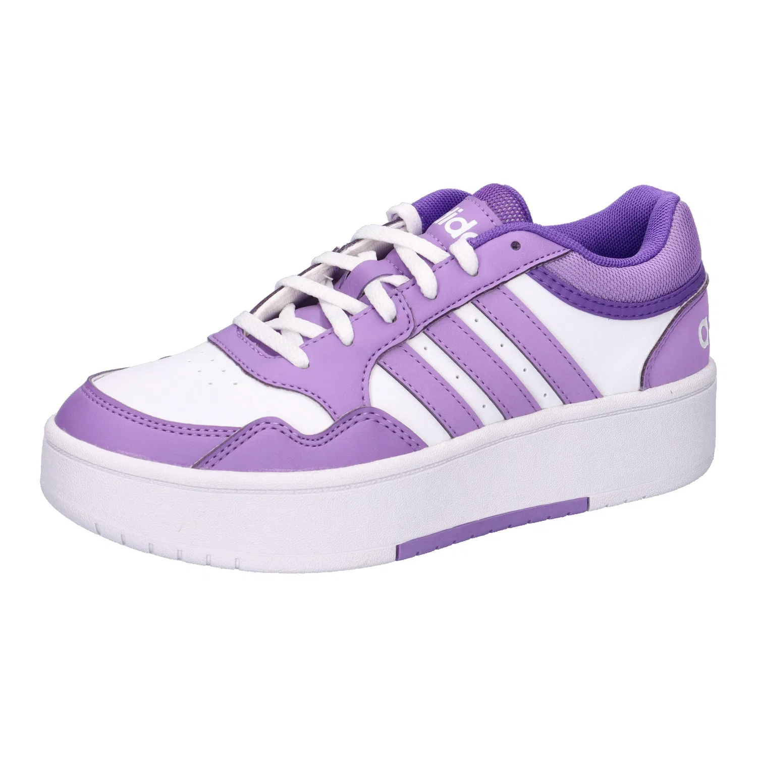Детские кроссовки с платформой HOOPS 3.0 BOLD J Adidas, Weiss / Konigliches Lila