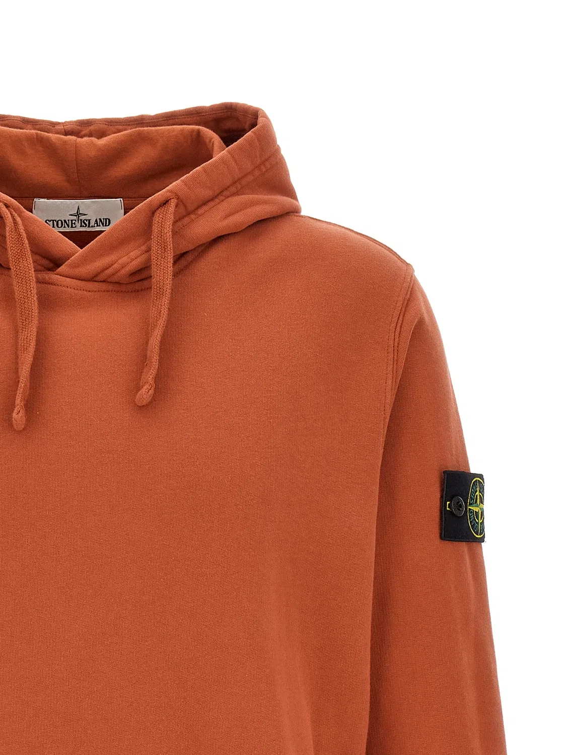 Худи с логотипом-значком Stone Island, оранжевый — фото 3