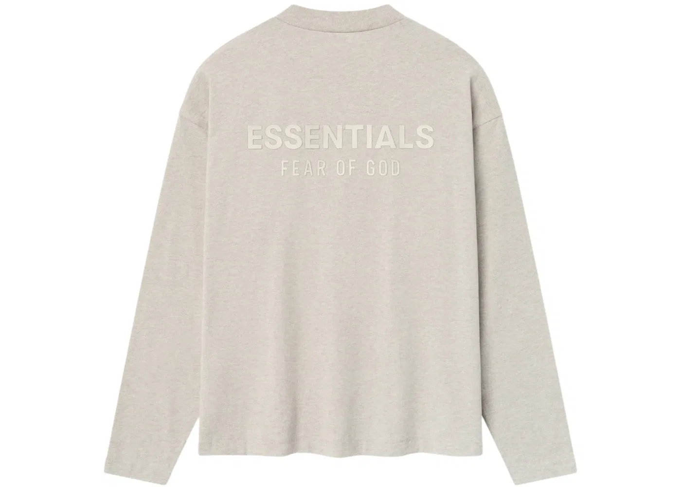 Мужская футболка с длинным рукавом Fear of God Essentials Classic Long Sleeve Tee Fear of God, Heather Stone — фото 2