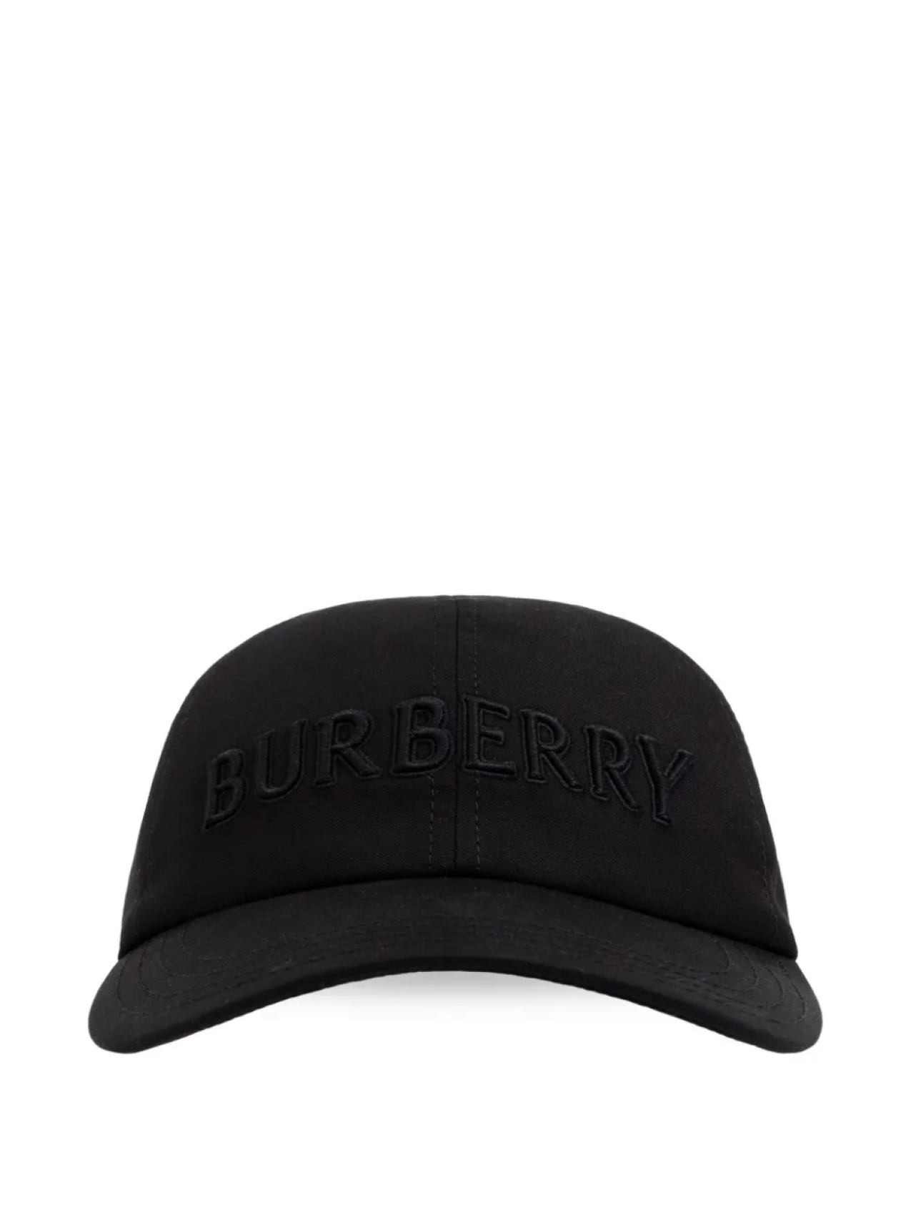 

Хлопковая кепка с вышитым логотипом Burberry, черный