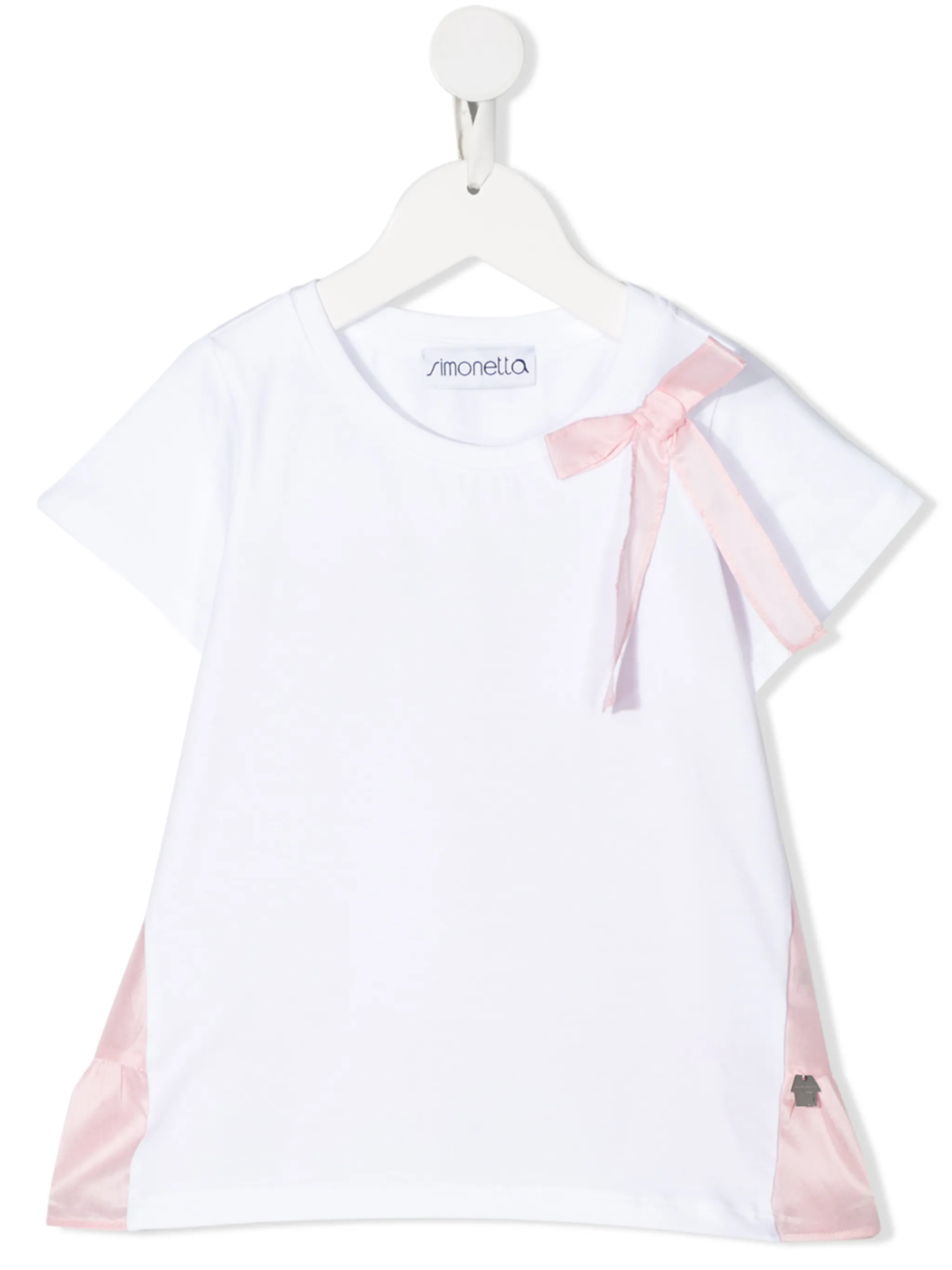 

Футболка с короткими рукавами и бантом Simonetta, белый