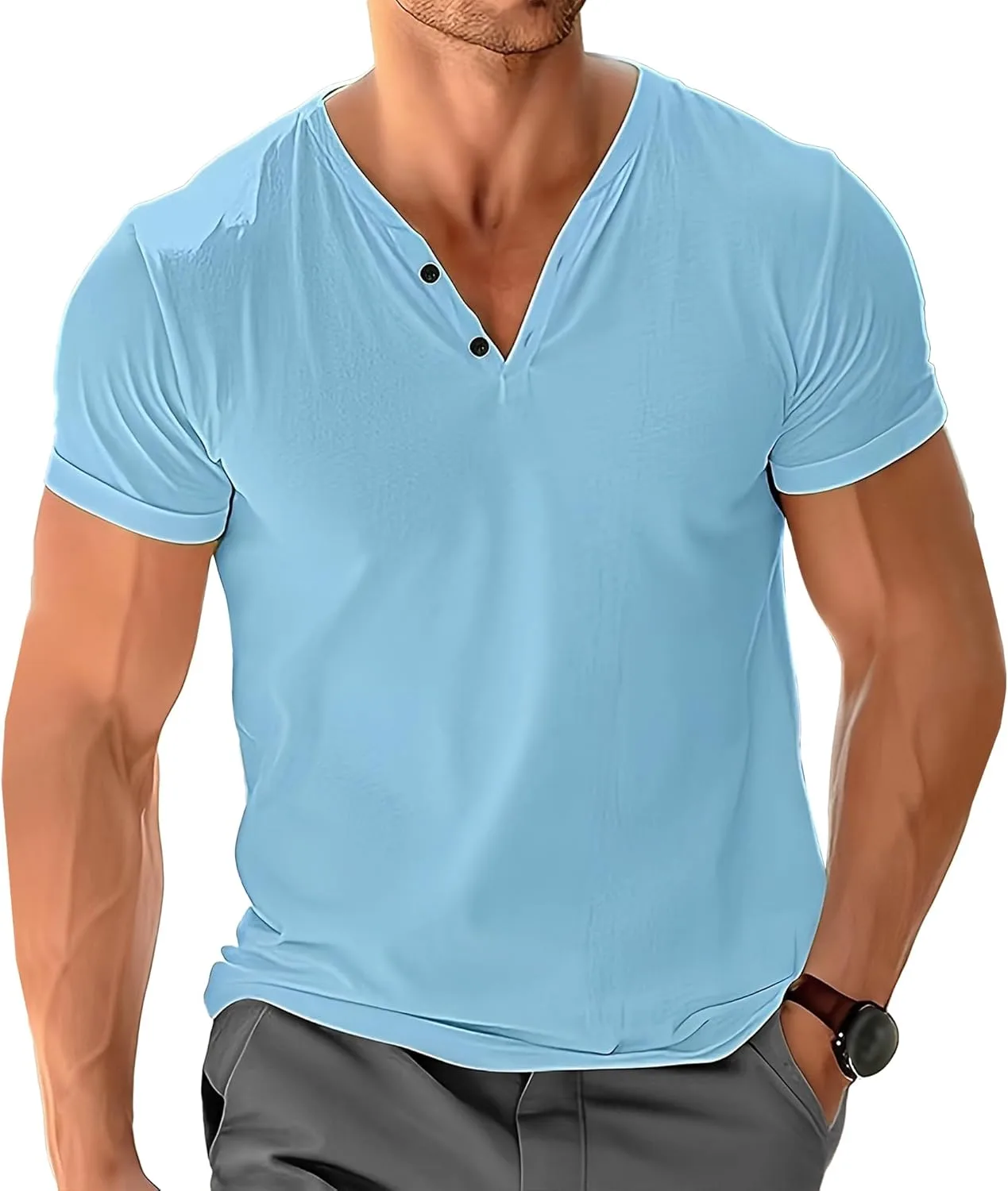 

Мужская футболка поло с V-образным вырезом, дышащая, с коротким рукавом Zylphorix